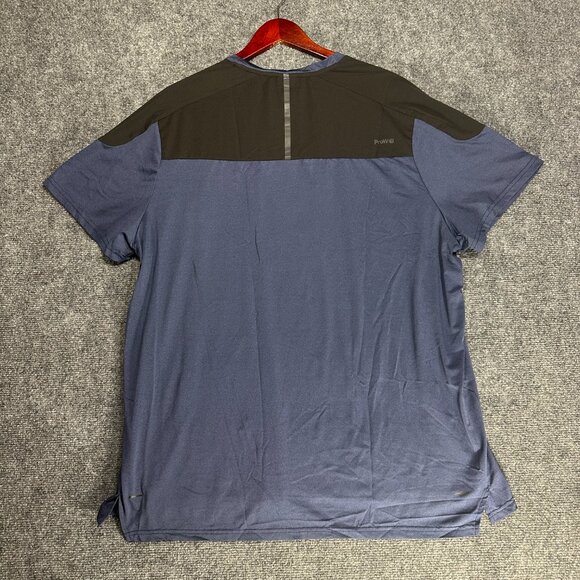 Spyder Active Tee Shirt Mens XXL Blue Short Sleeve Crew Neck Reflective Pullover - Picture 6 of 8